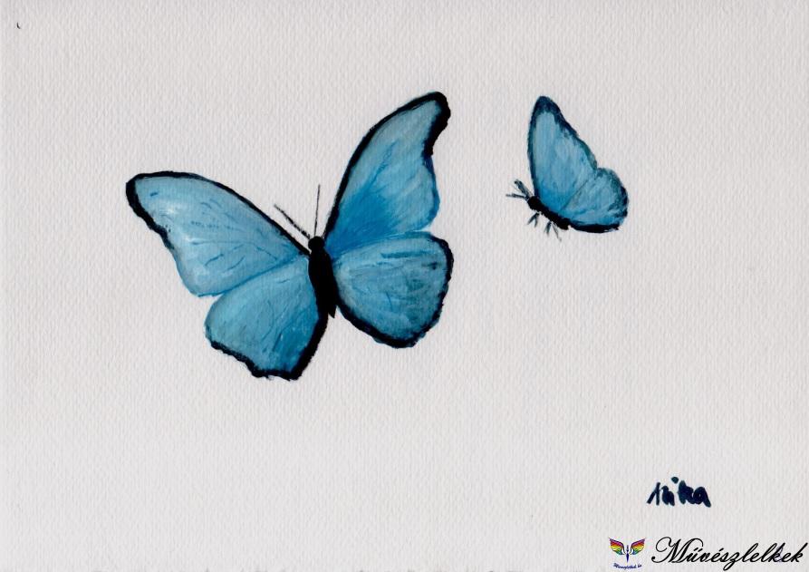 pillangók gouache festő tanfolyam