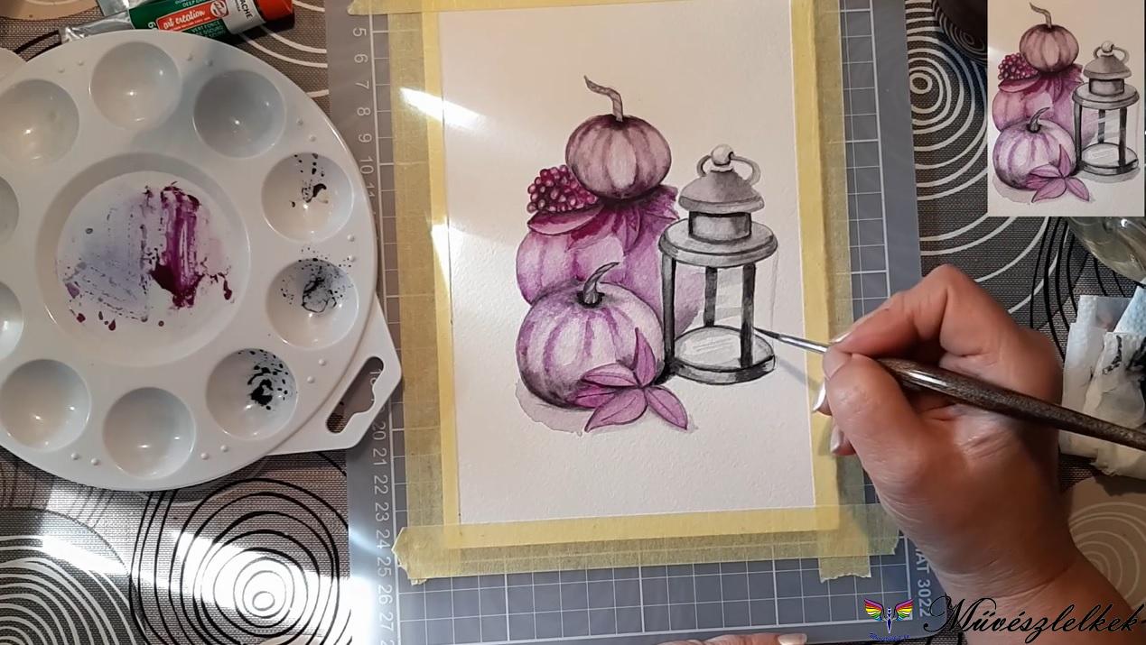 korlátozott paletta akvarell festés