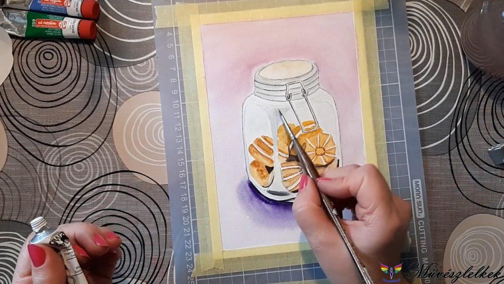 Mézeskalács festése online akvarell tanfolyam