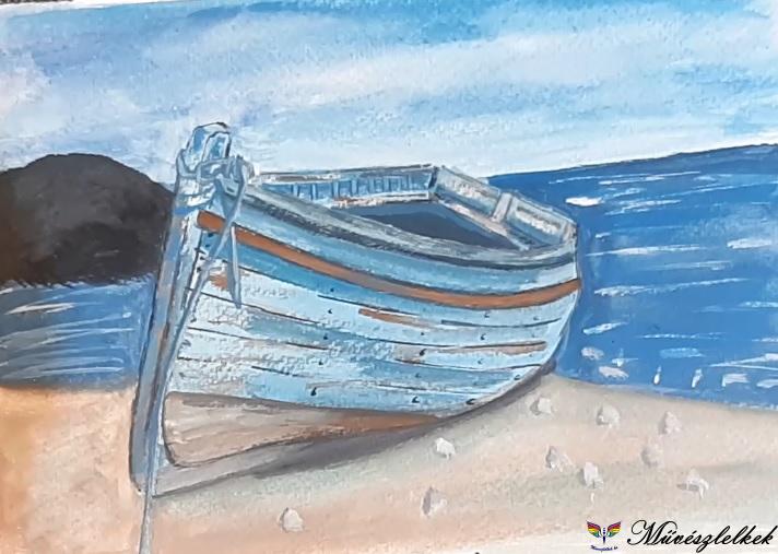 Csónak festése akvarell online tanfolyam