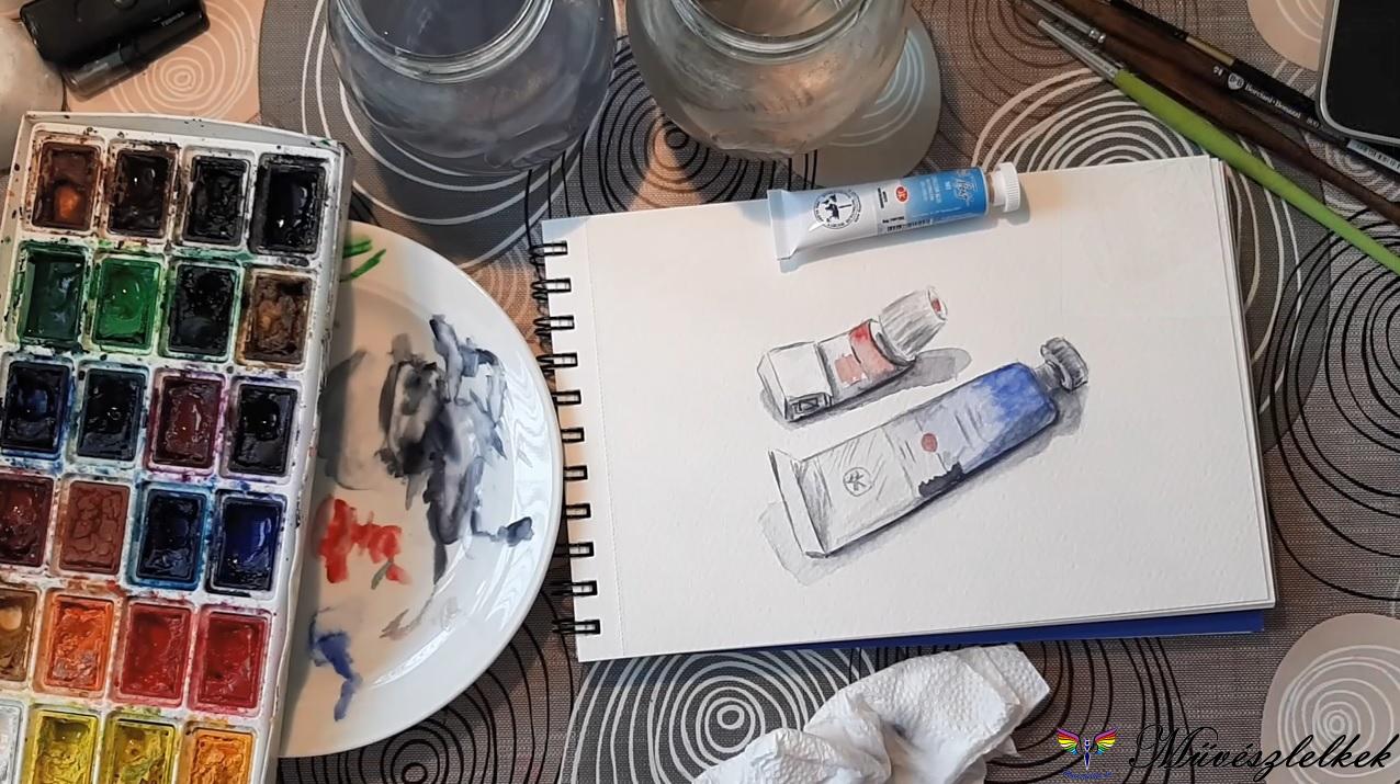 online akvarellfestő tanfolyam