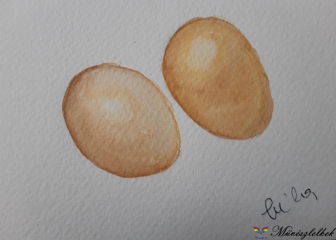 tojások akvarellfestő technikák online