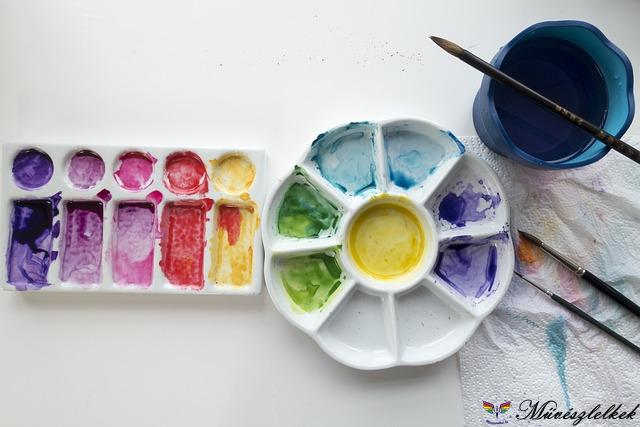 Tájképek festése granuláló akvarellfestékkel online workshop
