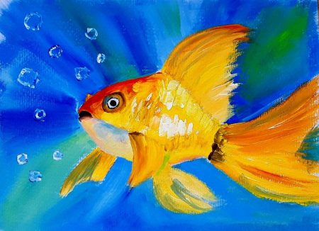 aranyhal gouache festés alapok online festő tanfolyam