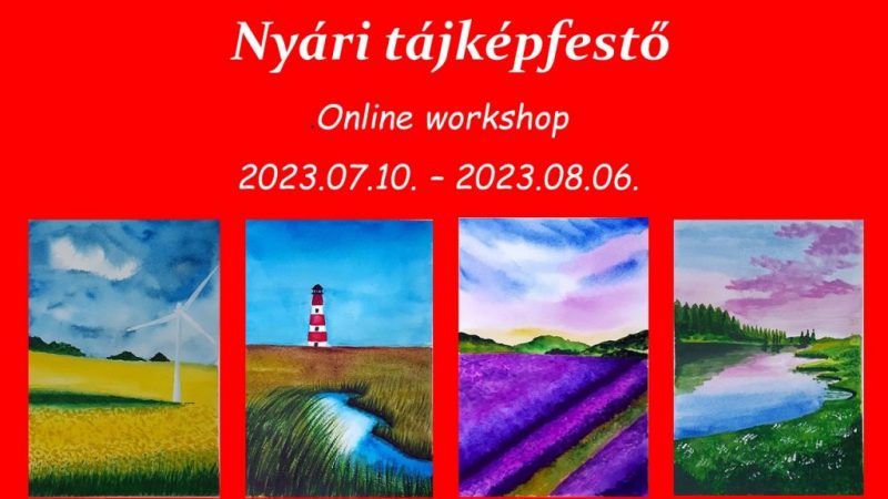 nyári tájképfestő online workshop