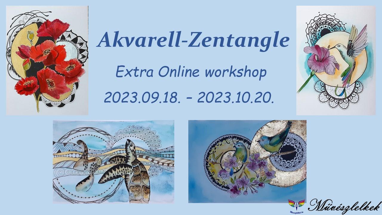 akvarell-zentangle extra online workshop