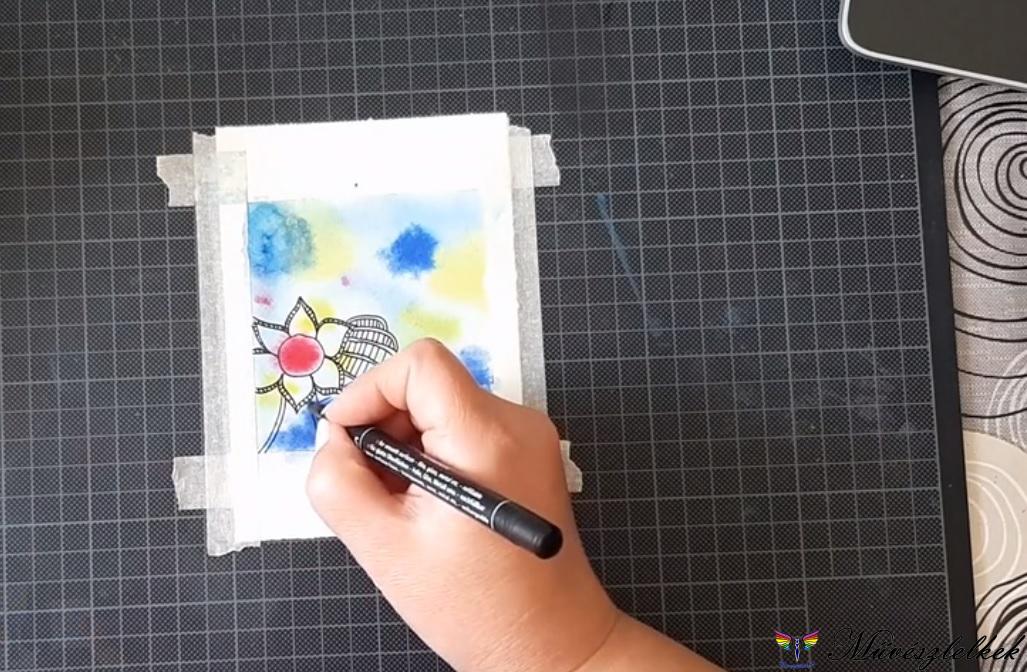 A zentangle technika bemutatása