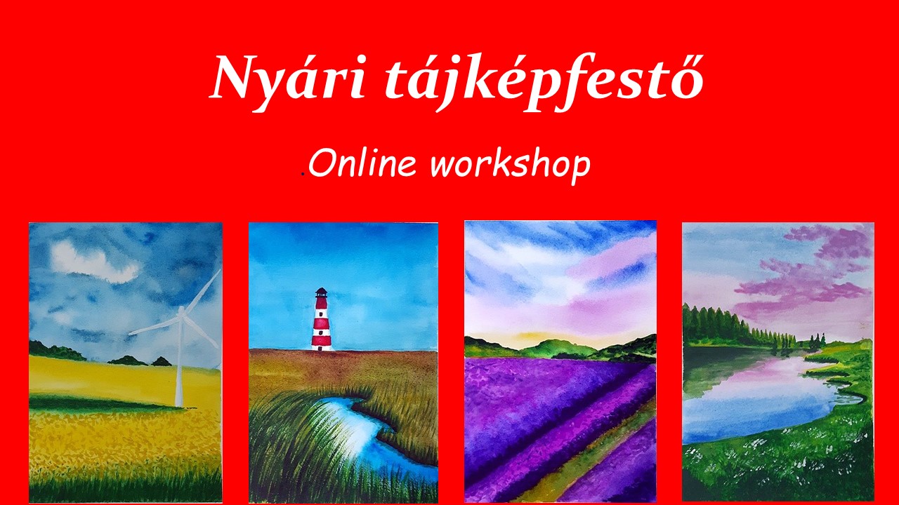 Nyári tájképfestő akvarell online workshop kezdőknek