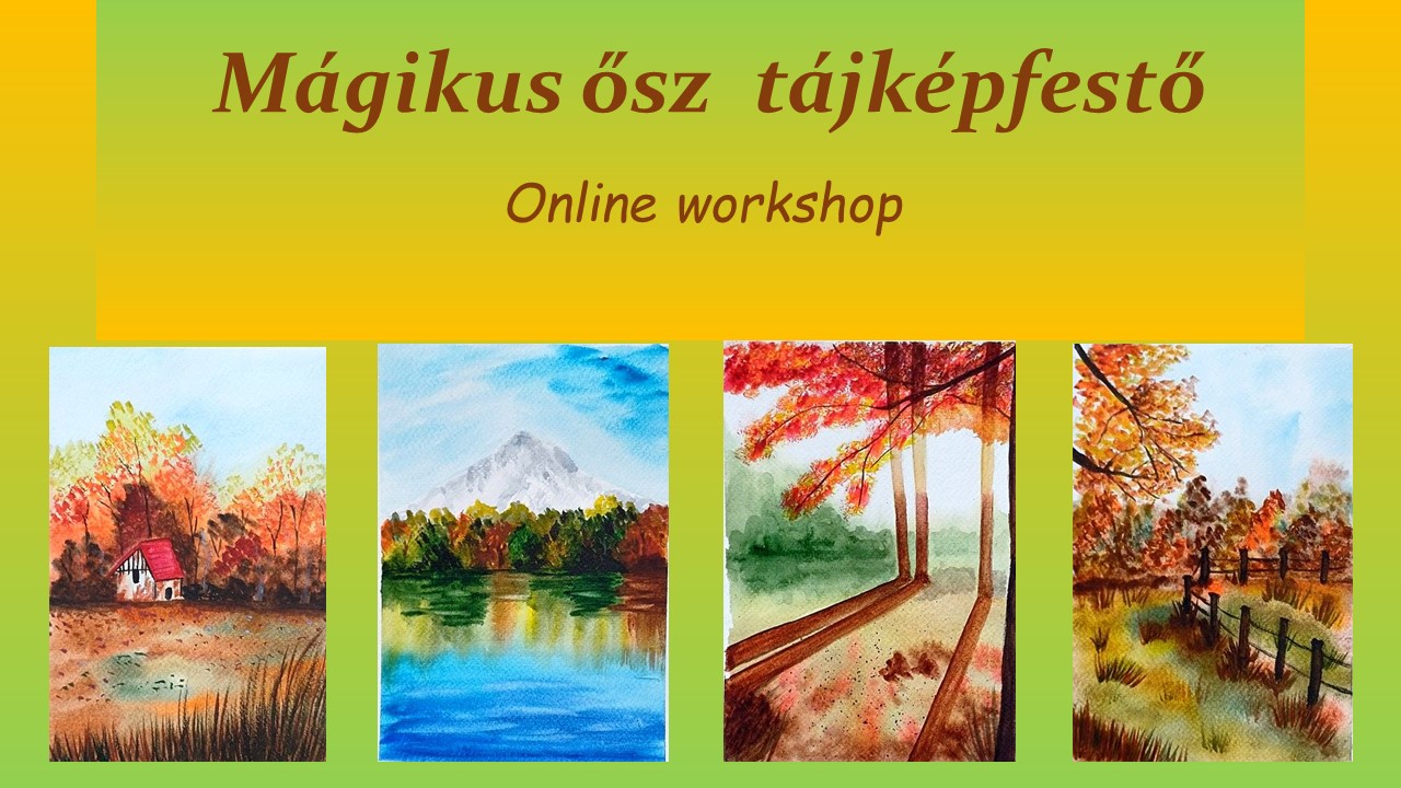 őszi tájképfestő online akvarell workshop