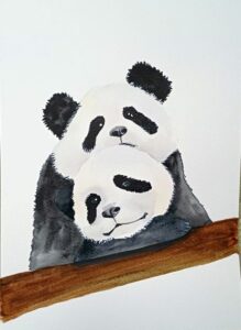 pandamacik akvarellel tanfolyami videó Művészlelkek Műhelye