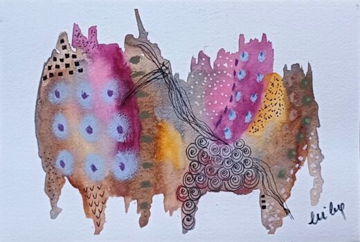 absztrakt akvarell online workshop