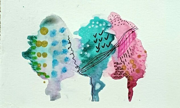 absztrakt akvarell online workshop