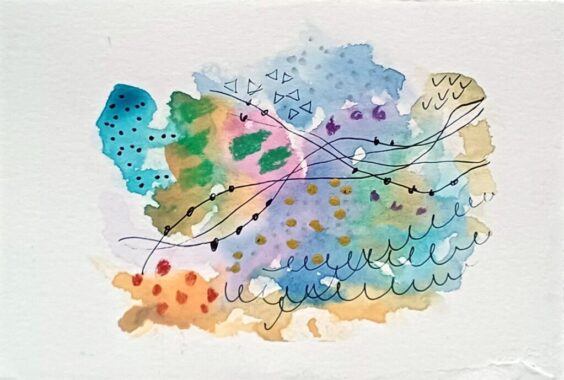 absztrakt akvarell online workshop