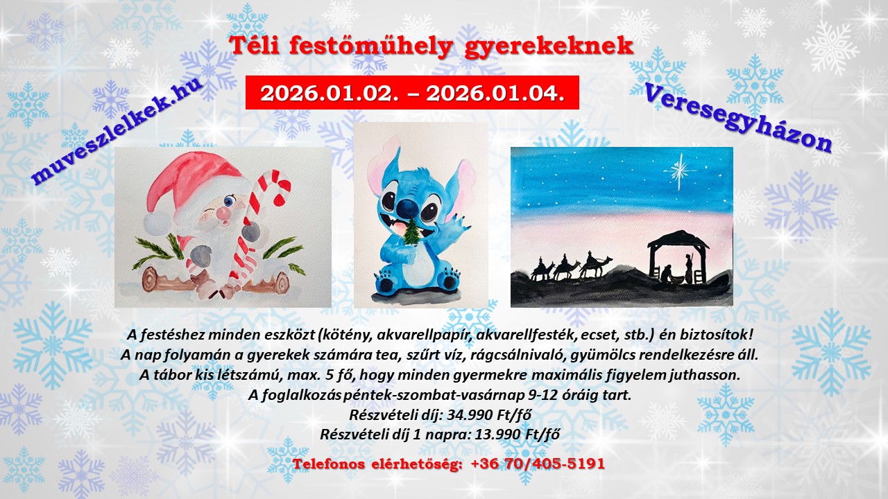 festőtábor gyerekeknek Veresegyházon 2025