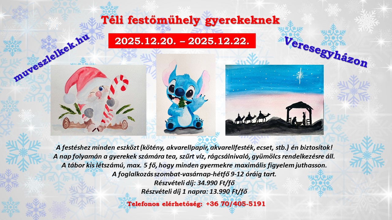 festőtábor gyerekeknek Veresegyházon 2025