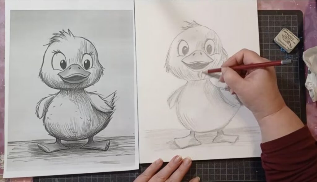 grafit kacsa rajzolása online videós anyag