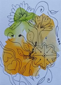 tavaszi zentangle Művészlelkek Műhelye online videós anyaga