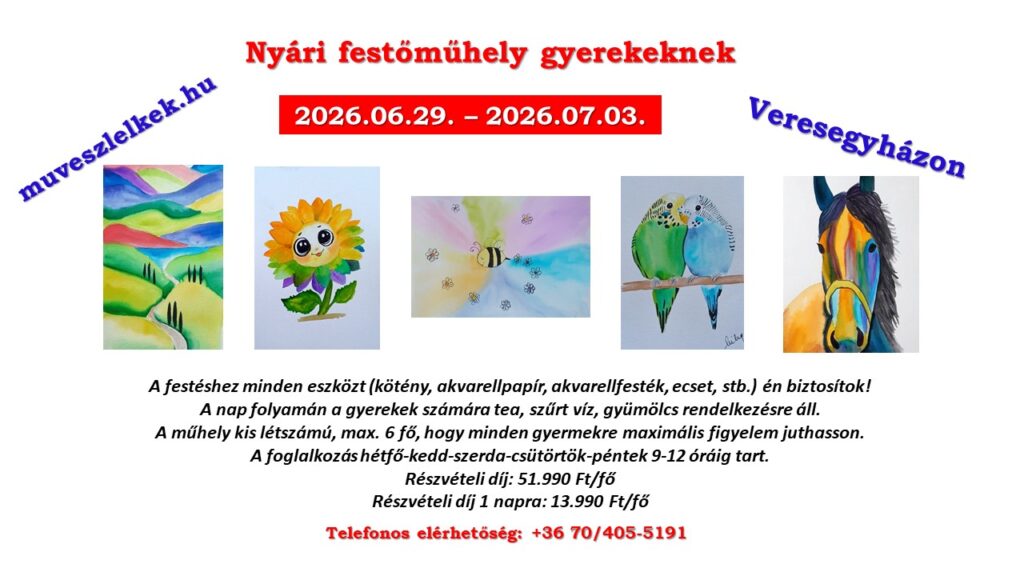 nyári festőműhely gyerekeknek 2026