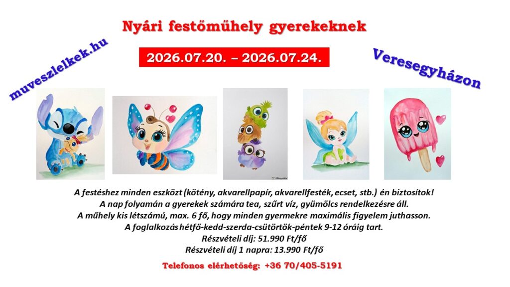 nyári festőműhely gyerekeknek 2026