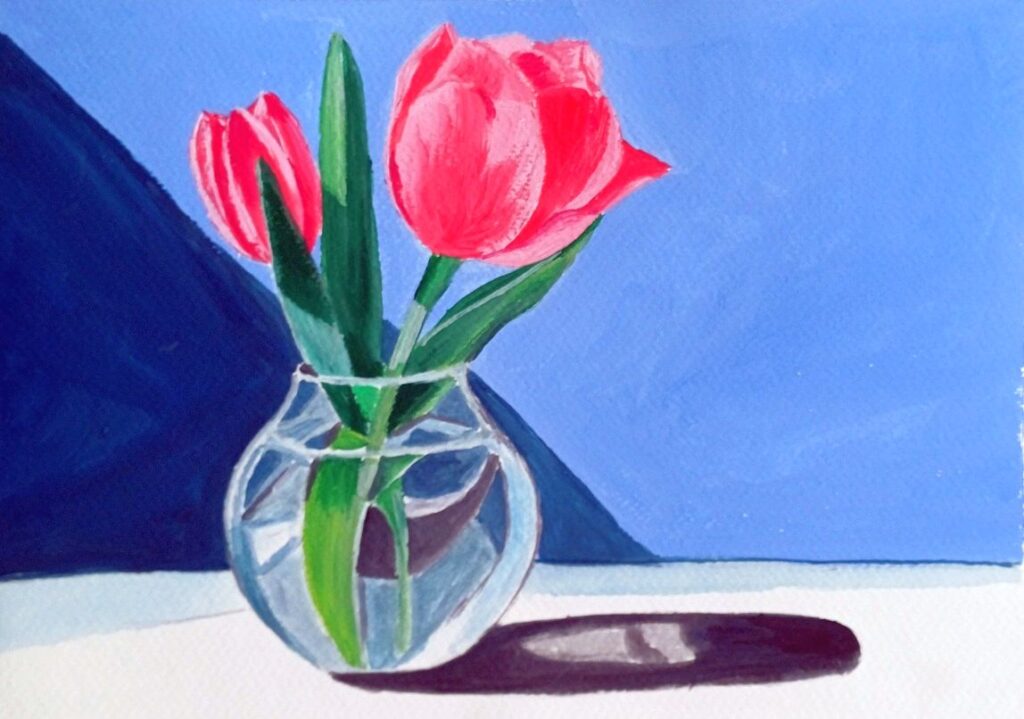 Gouache tulipán - online workshop anyaga