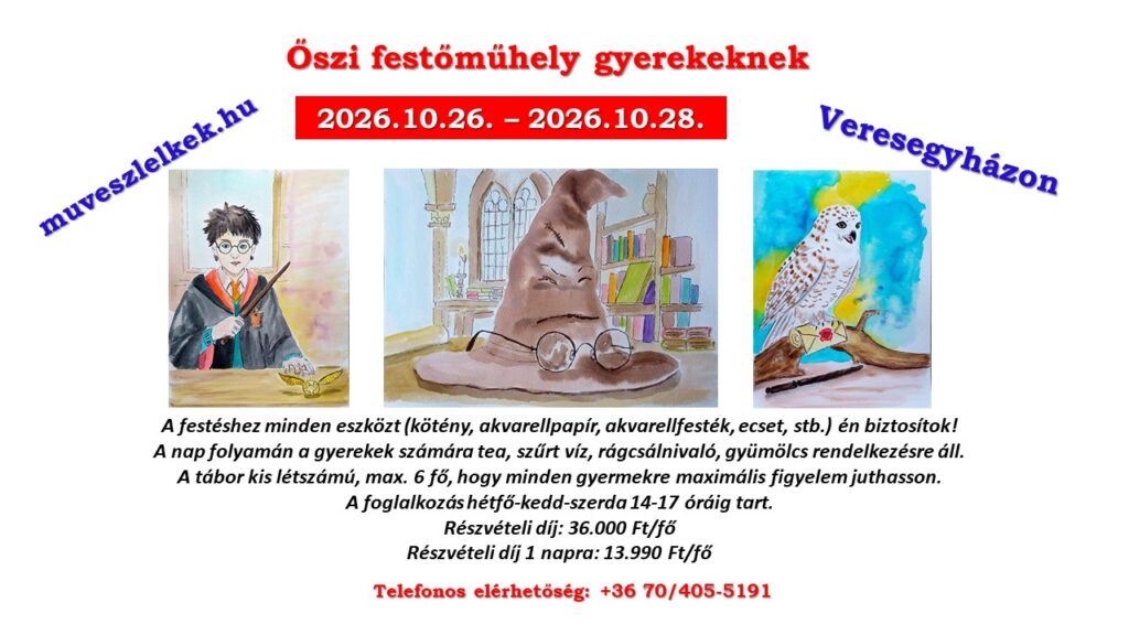 tavaszi festőtábor Őszi festőműhely gyerekeknek ŰVeresegyházon
